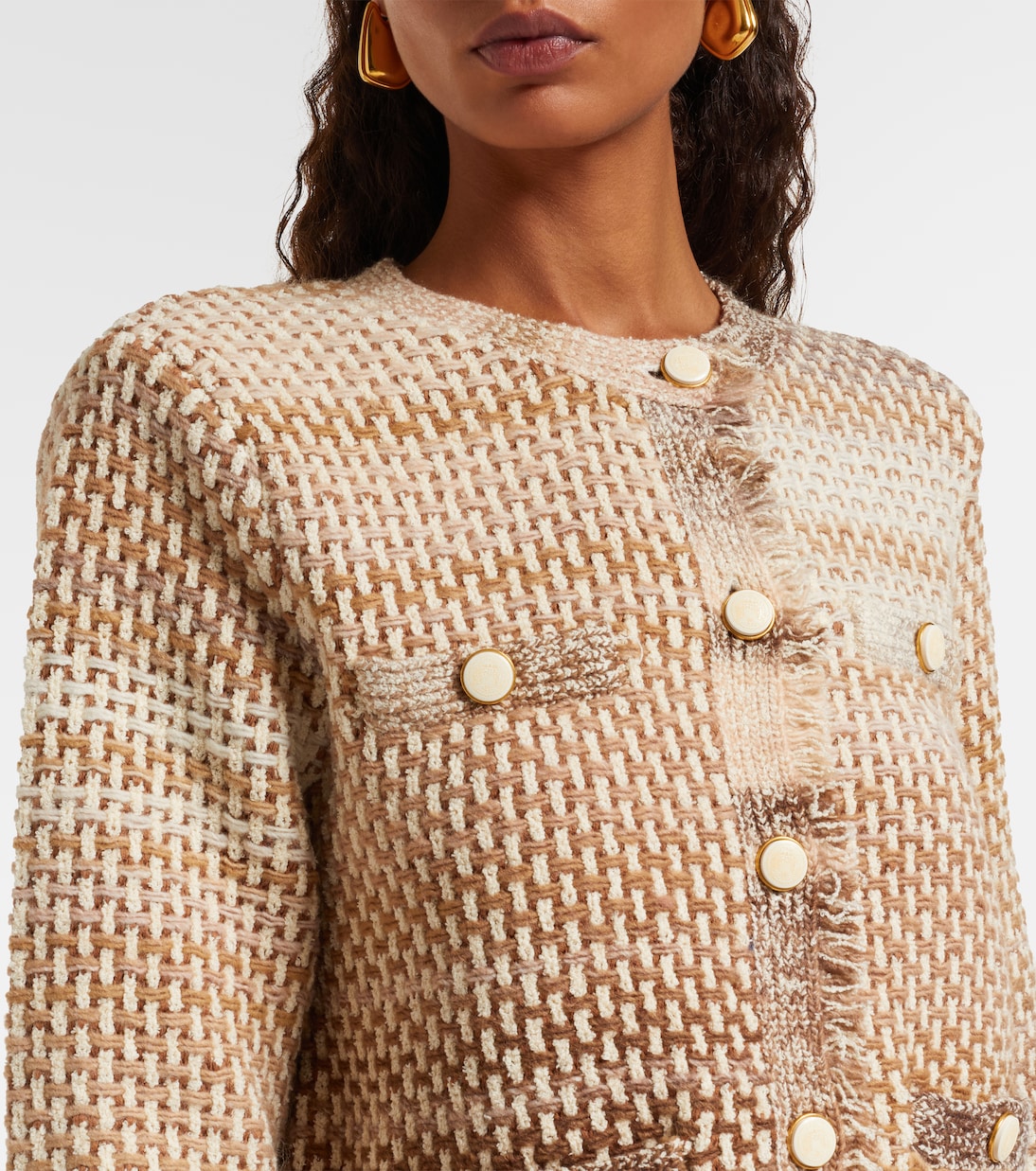 Sariyah cotton and wool-blend jacket | Veronica Beard