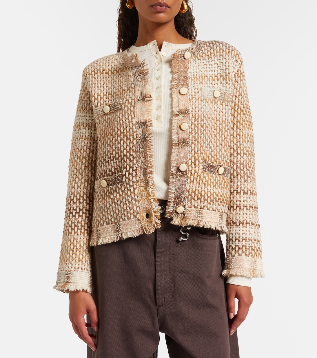 Sariyah cotton and wool-blend jacket | Veronica Beard