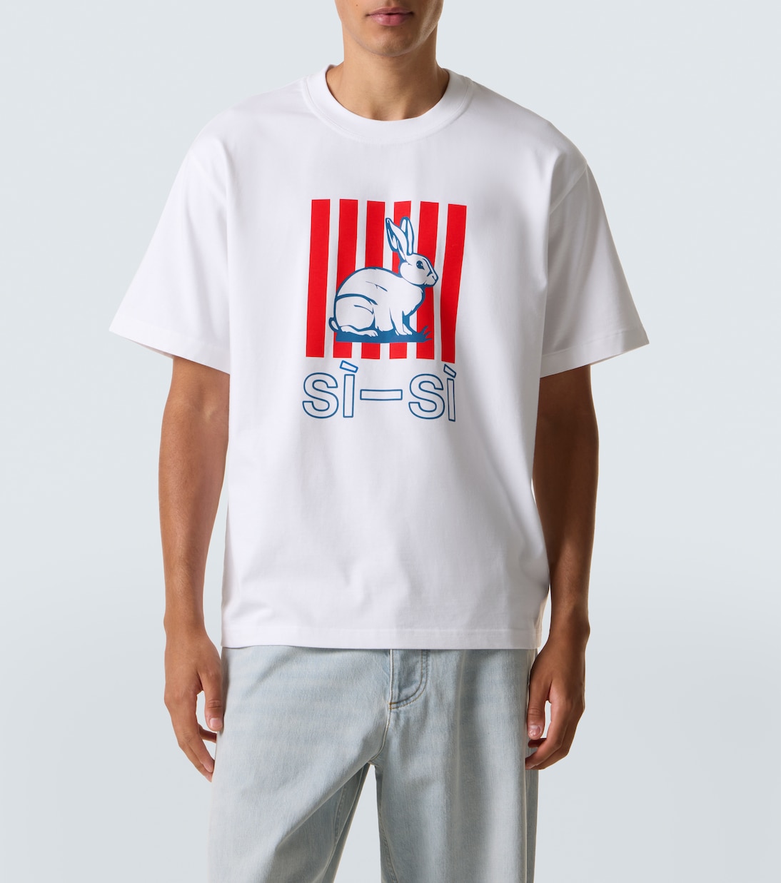 Printed cotton jersey T-shirt | Bottega Veneta