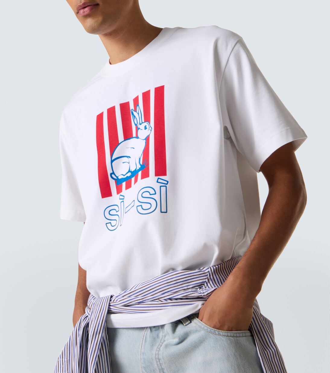 Printed cotton jersey T-shirt | Bottega Veneta