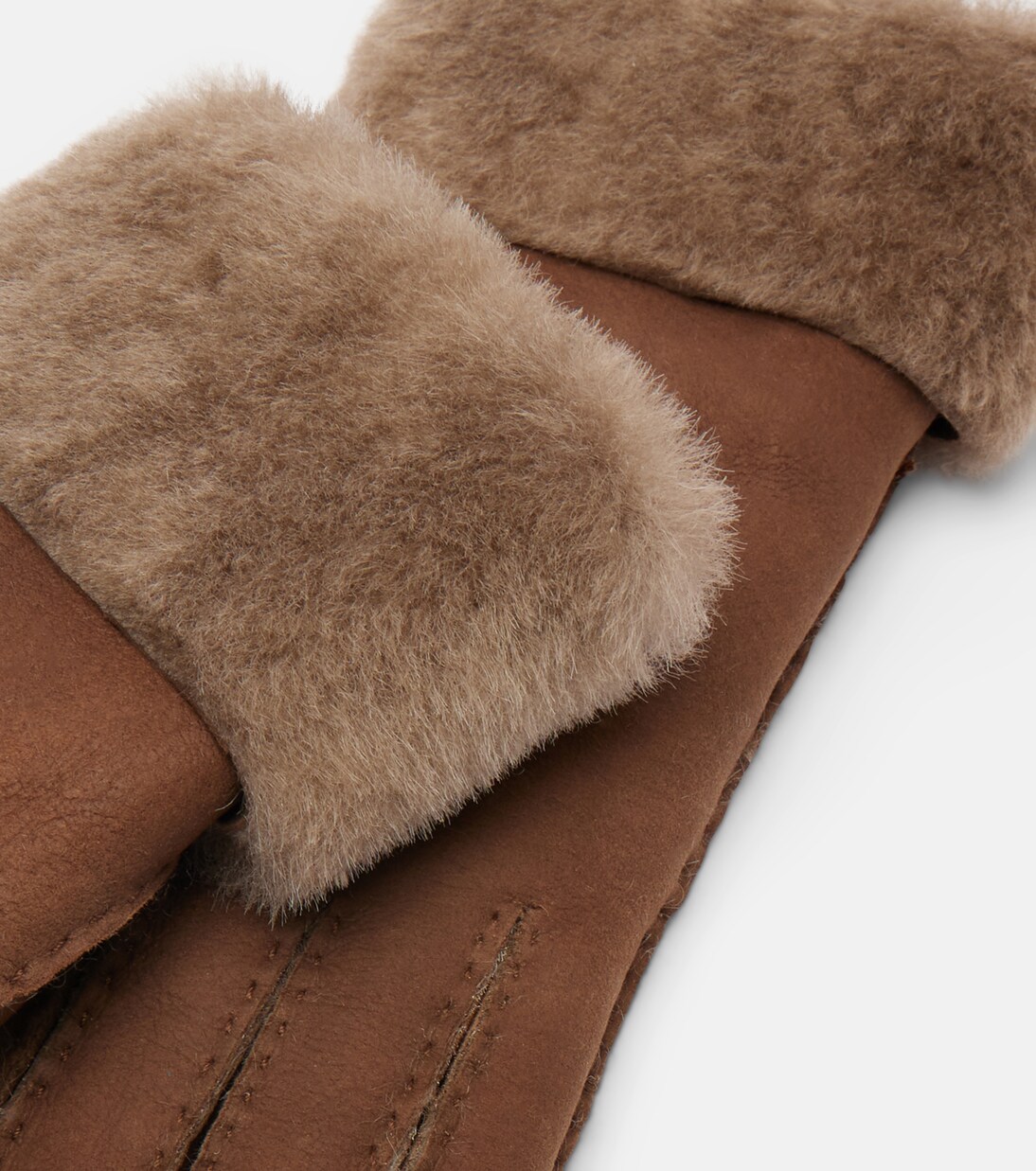 Gants en daim et shearling | Brunello Cucinelli