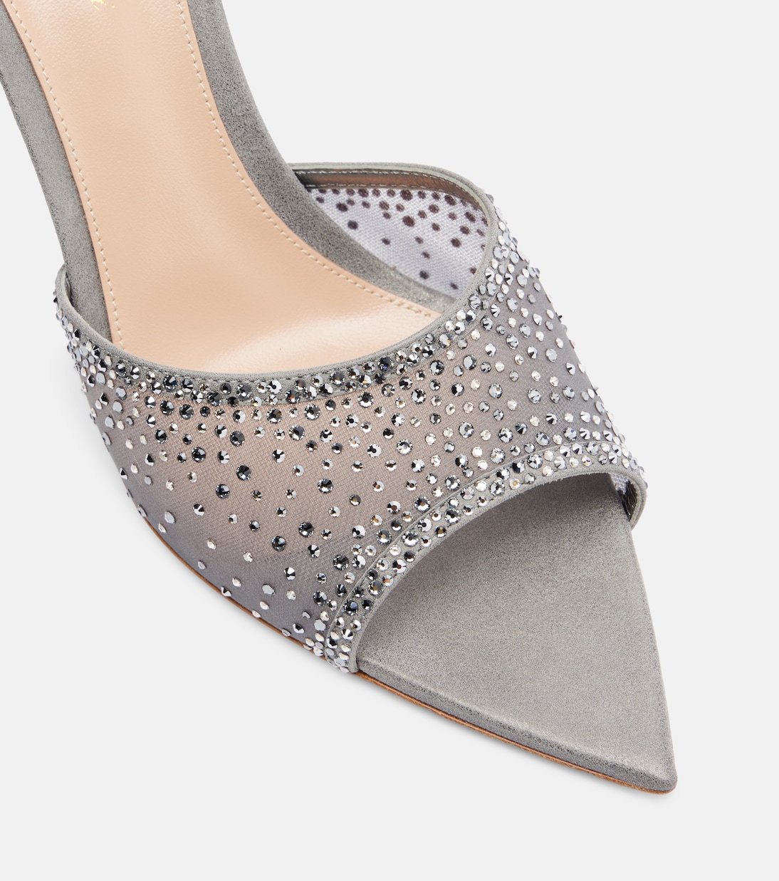 Rania 85 embellished organza mules | Gianvito Rossi
