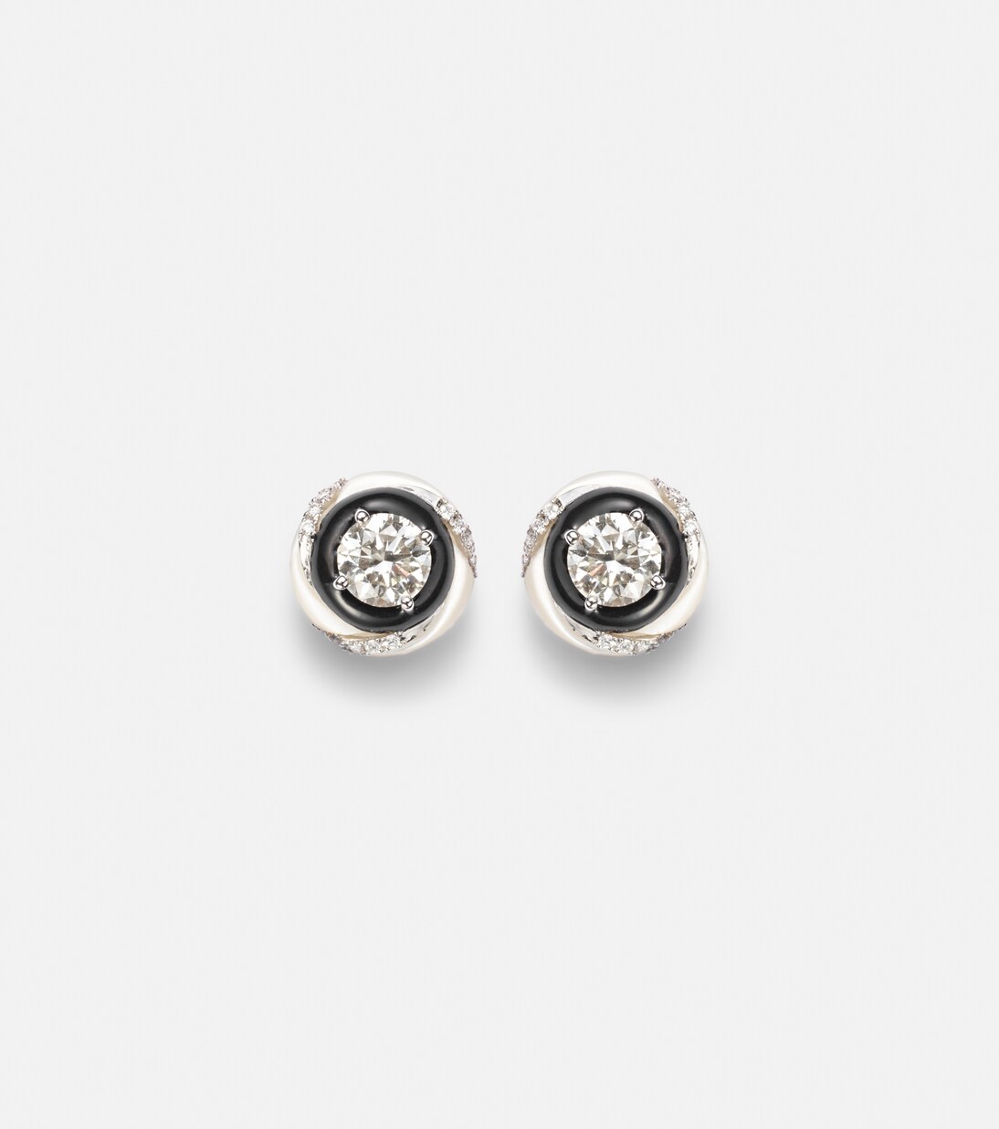 Boucles d’oreilles Calisto en or blanc 18 ct et diamants | Kamyen