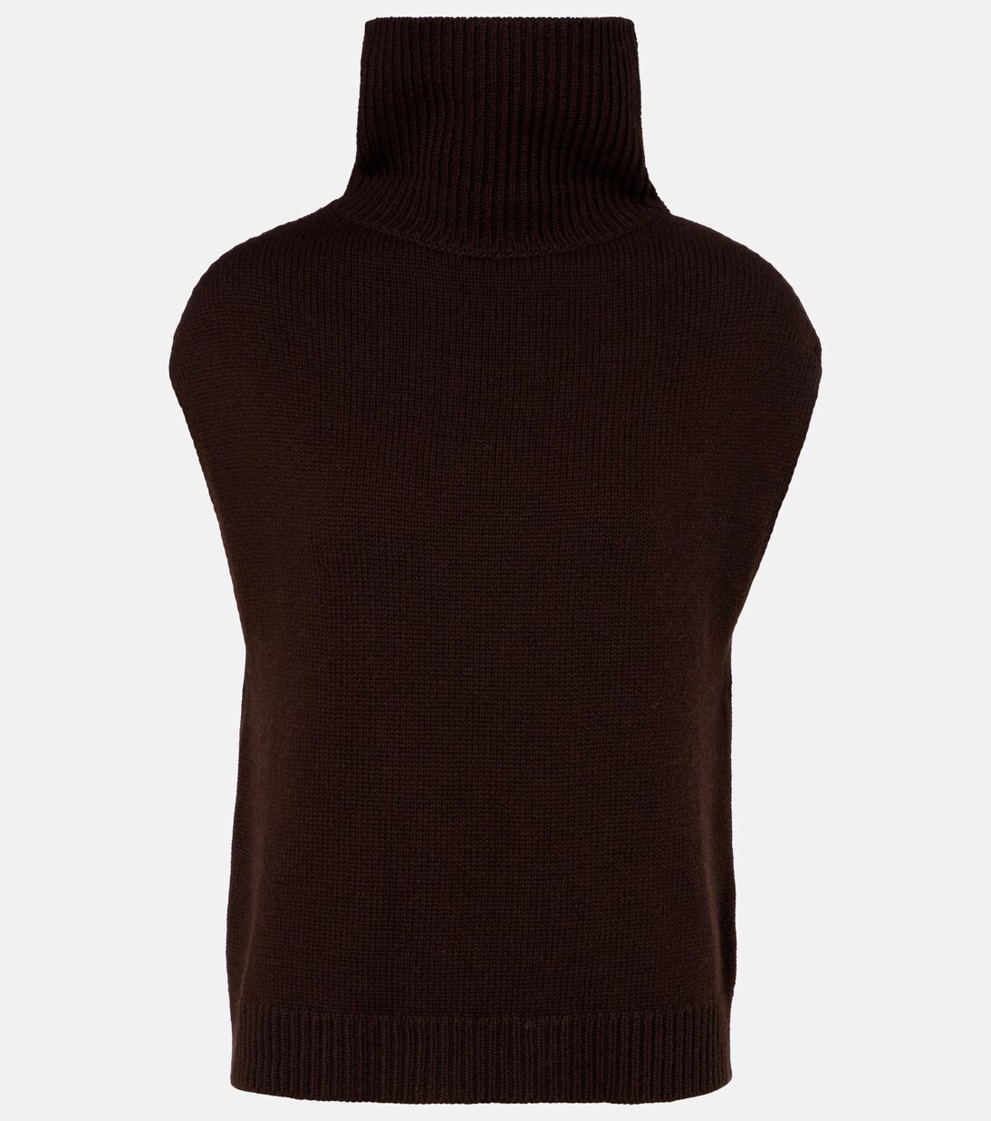 Turtleneck wool and cashmere sweater vest | Jardin des Orangers