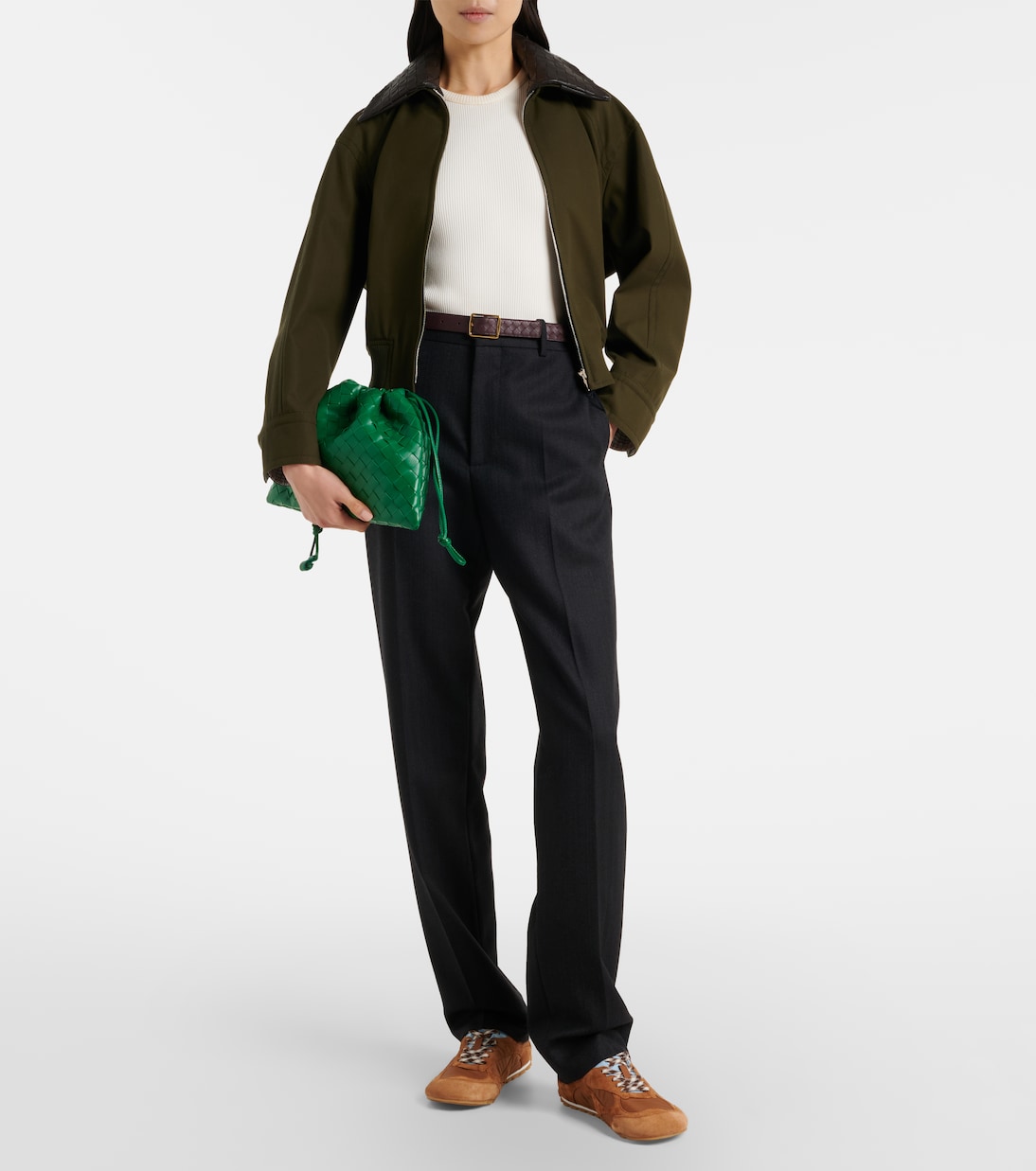 Intrecciato Medium leather pouch | Bottega Veneta