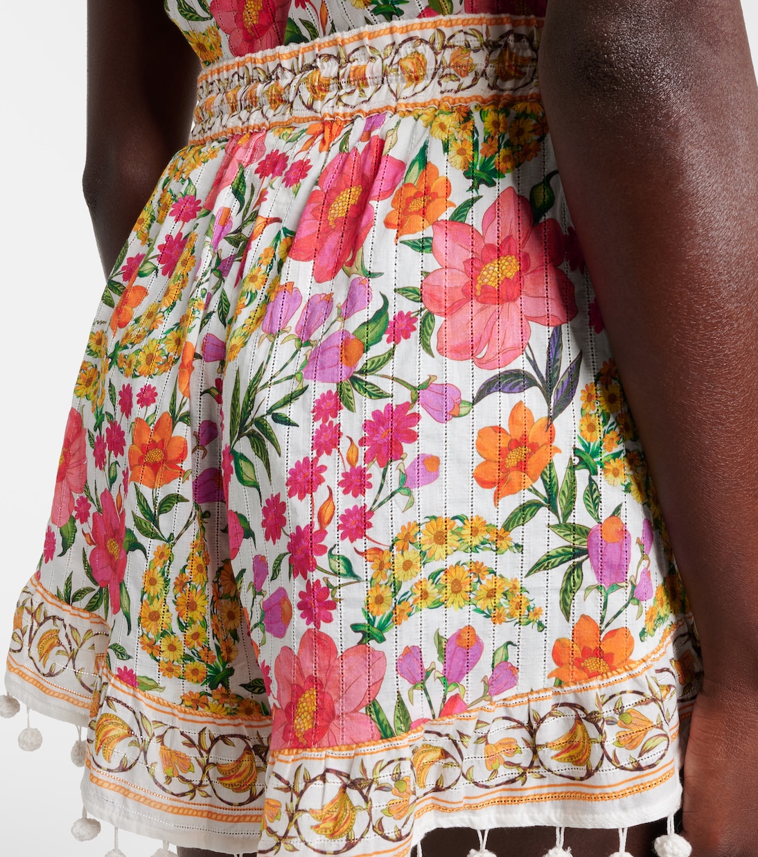 Banana Flowers embellished cotton shorts | Farm Rio