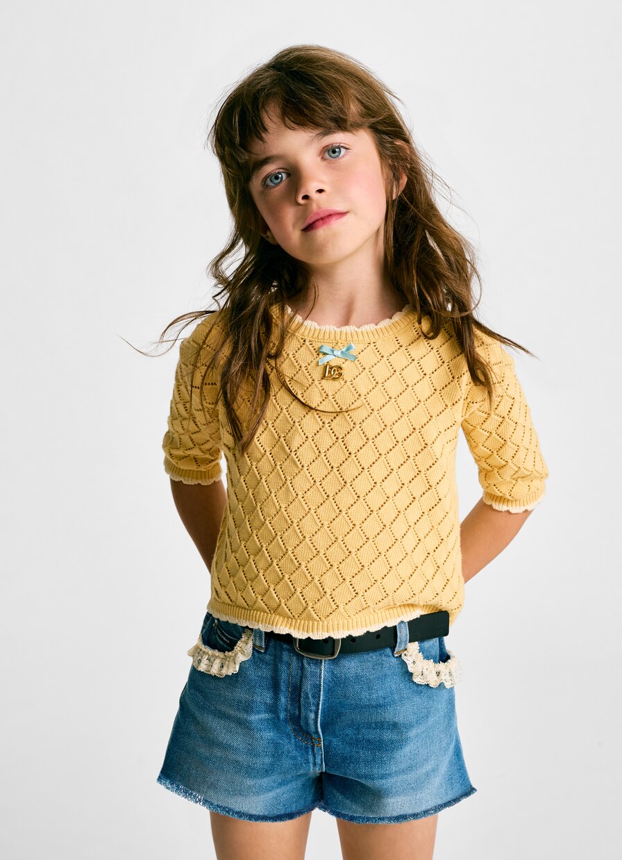 Top DG aus Baumwoll-Strick | Dolce&Gabbana Kids