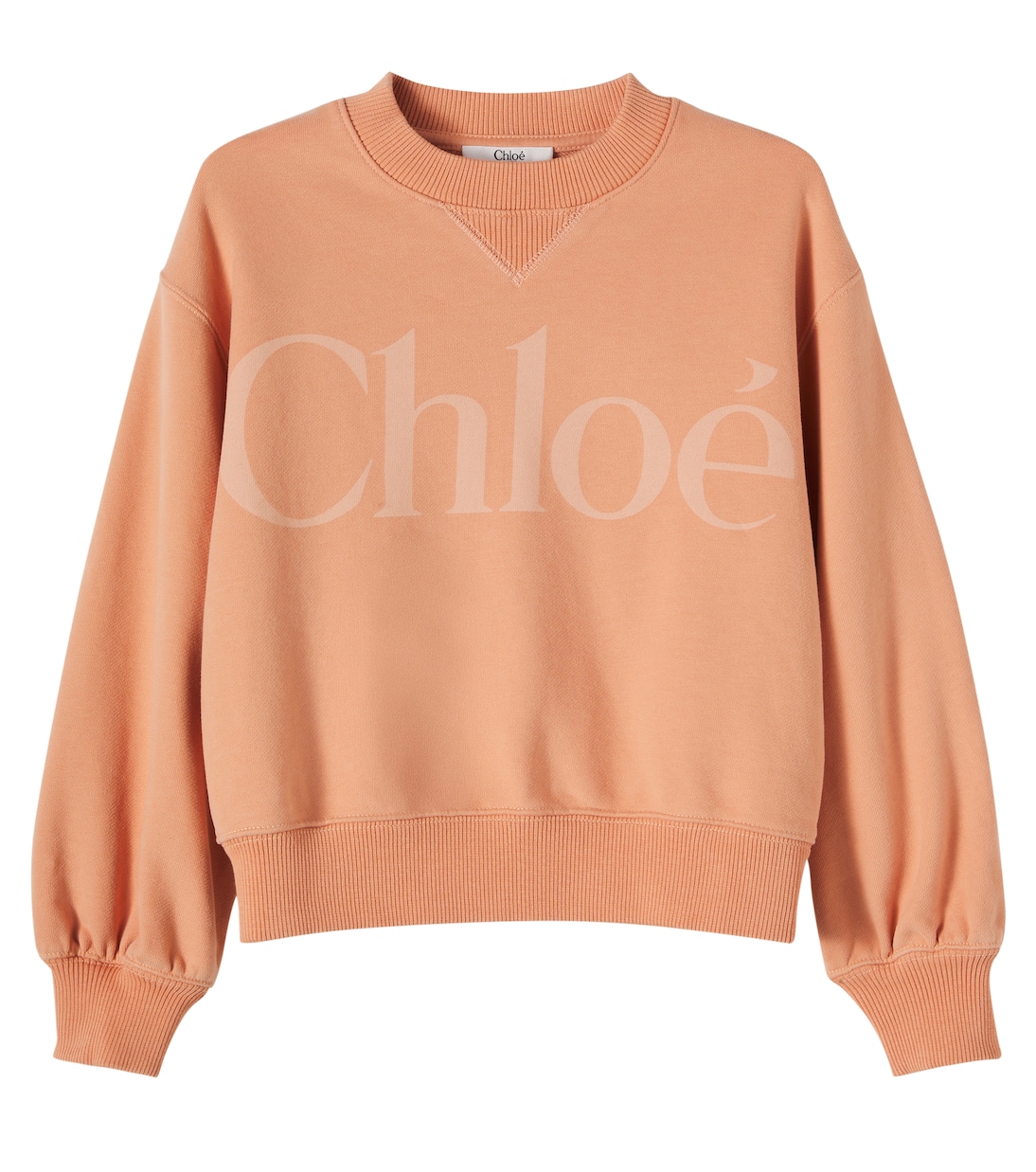 Logo cotton jersey sweatshirt | Chloé Kids