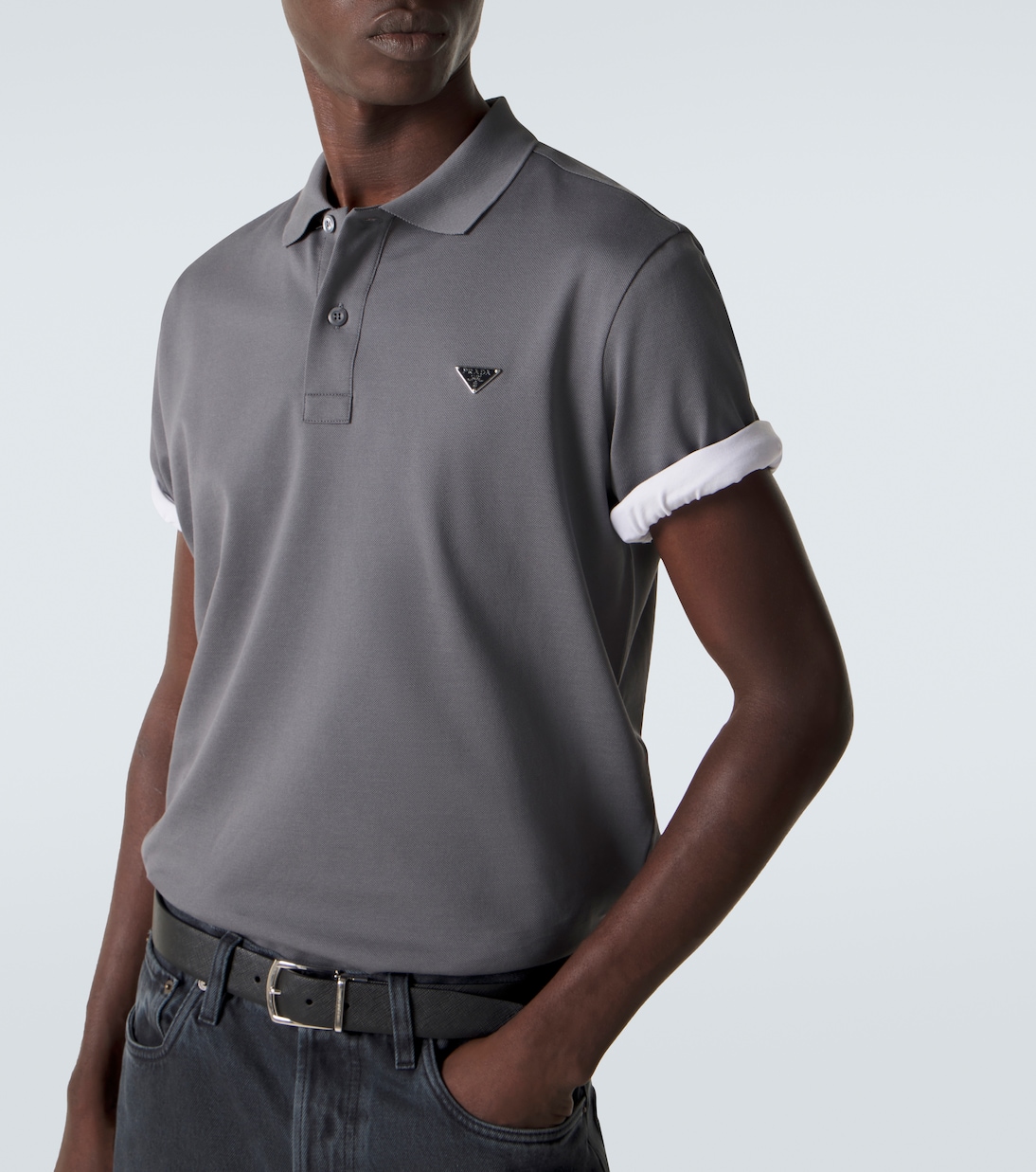 Cotton piqué polo shirt | Prada