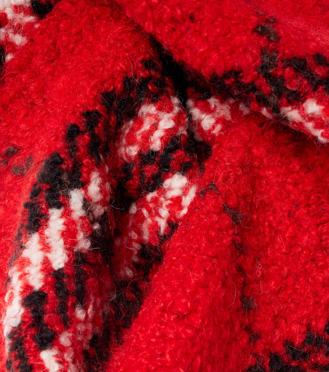 Burberry Check alpaca and wool bouclé scarf | Burberry