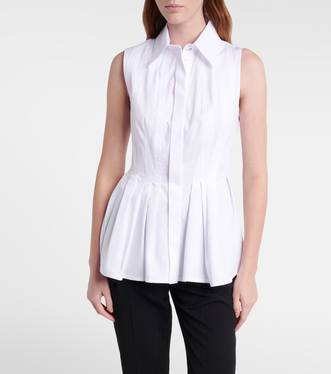 Certosa peplum cotton poplin shirt | Sportmax