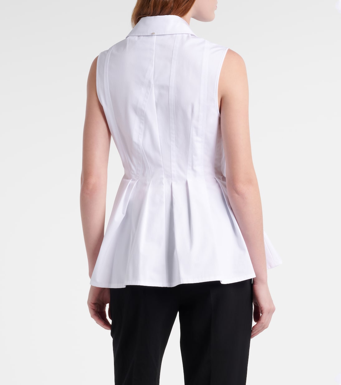 Certosa peplum cotton poplin shirt | Sportmax