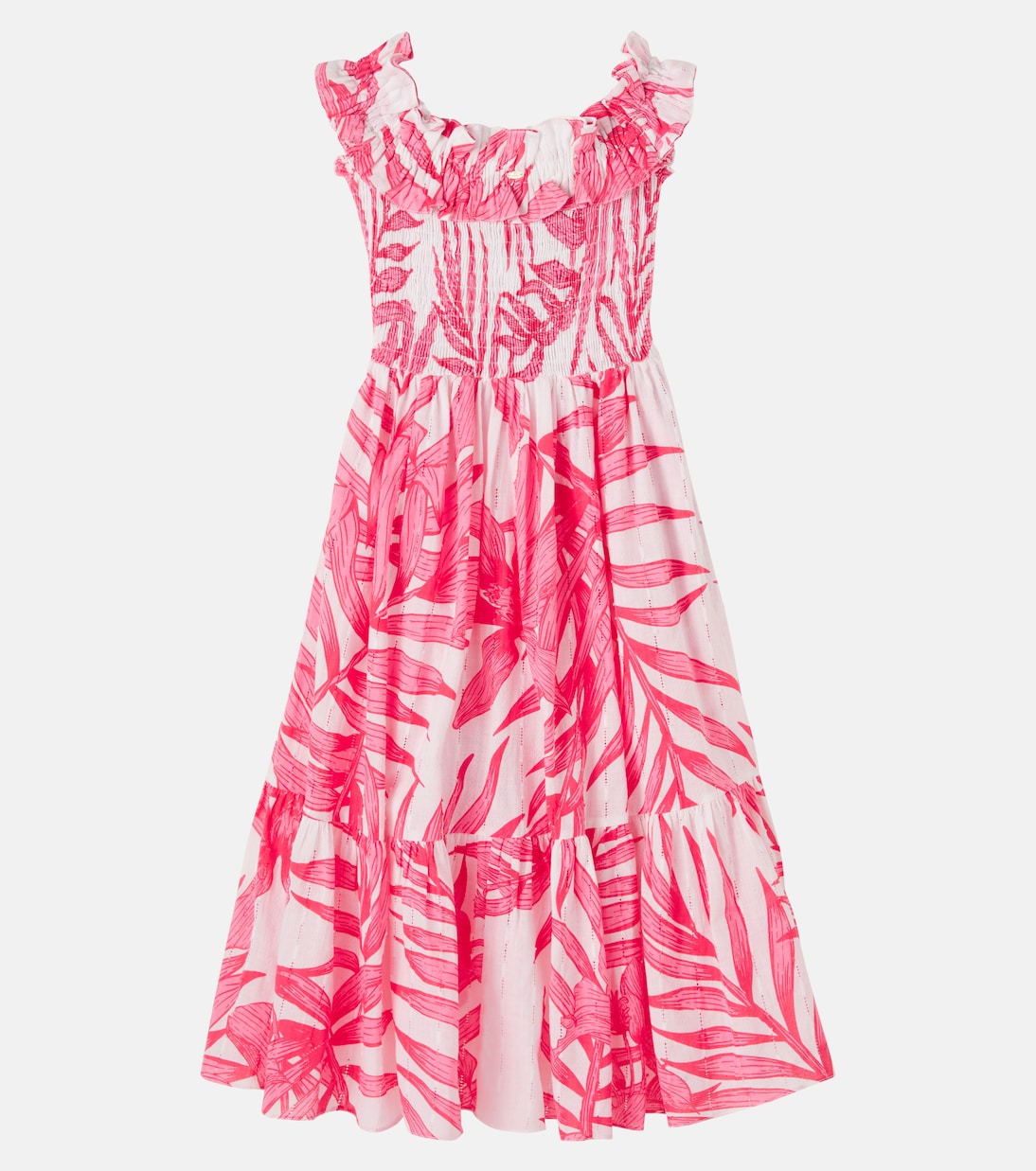 Abito Suzanne in cotone con stampa | Poupette St Barth Kids