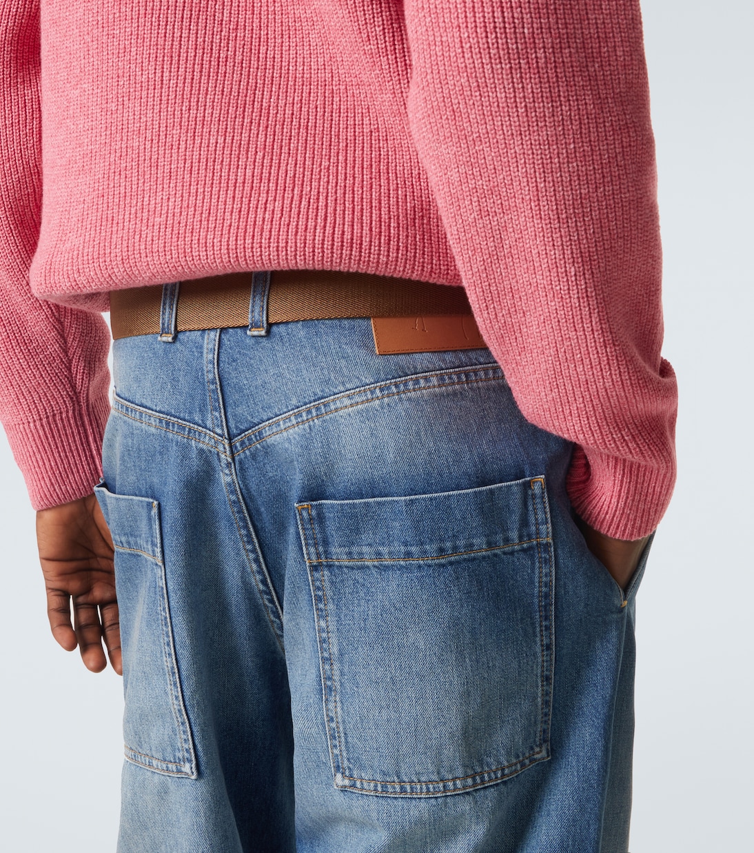 Belted straight jeans | Plan C