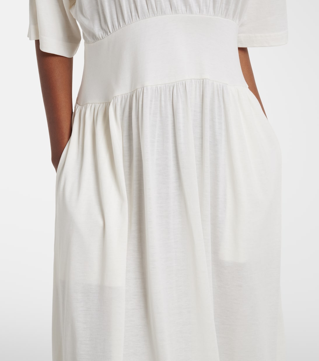 Cotton and silk jersey midi dress | Toteme