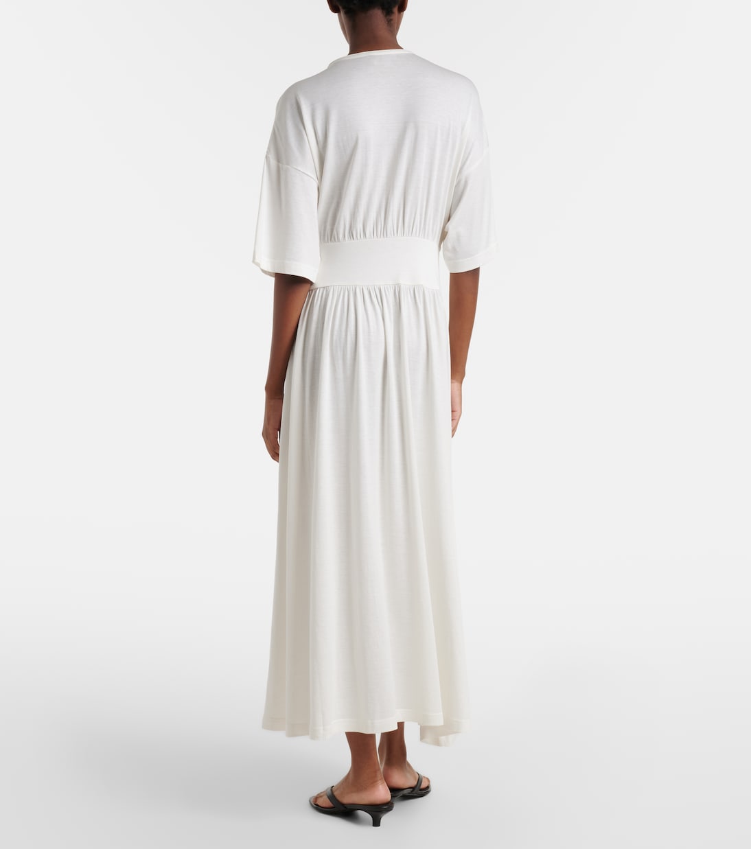 Cotton and silk jersey midi dress | Toteme