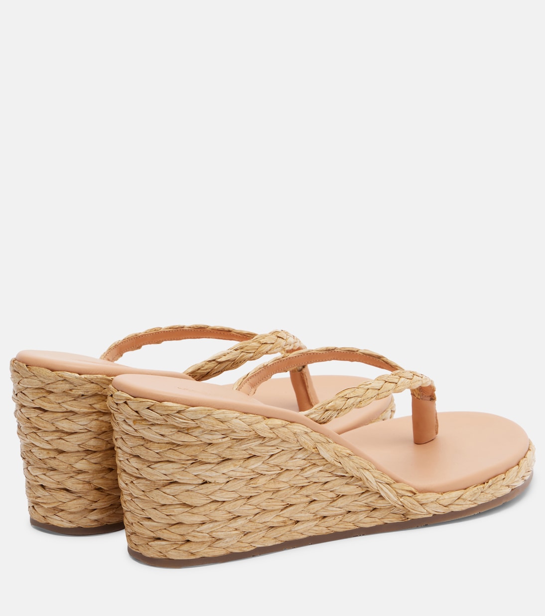 Etheria raffia wedge thong sandals | Ancient Greek Sandals
