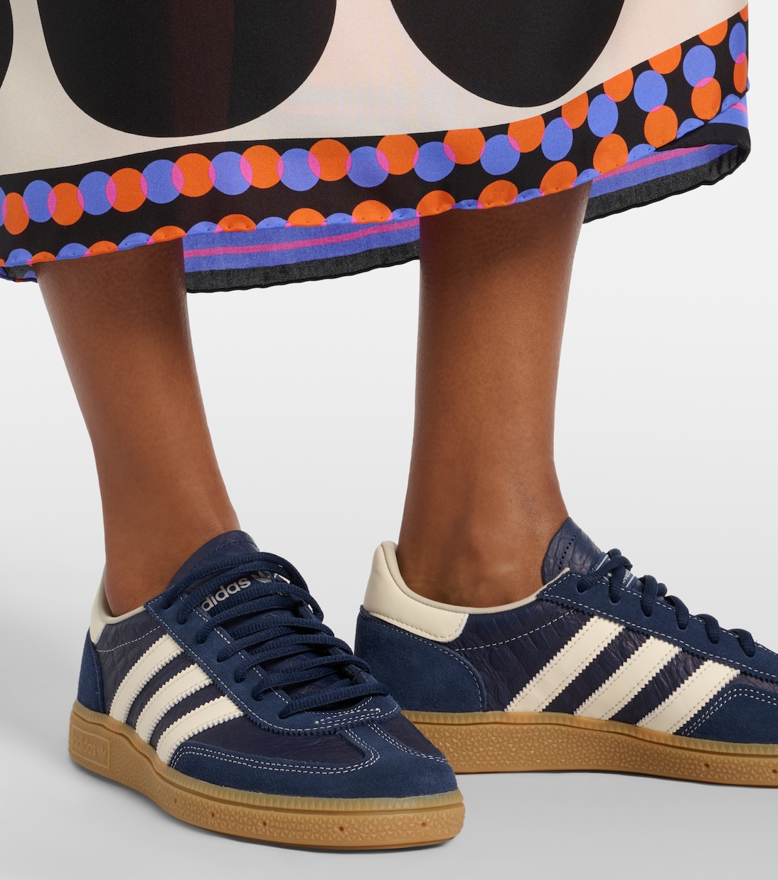 Handball Spezial croc-effect leather sneakers | Adidas