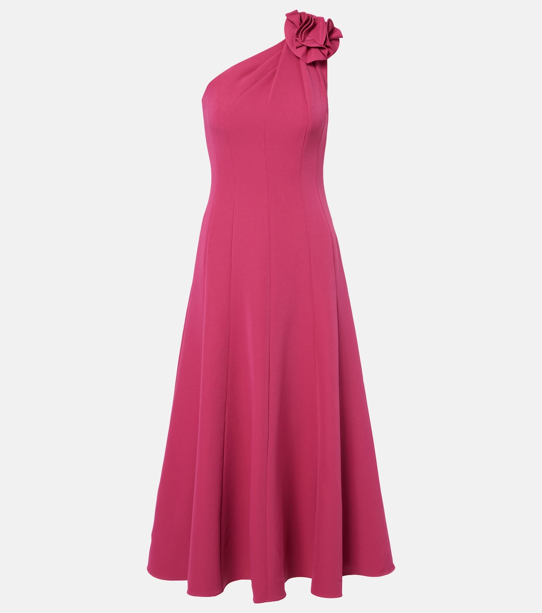 Floral-appliqué one-shoulder cocktail dress | Roland Mouret