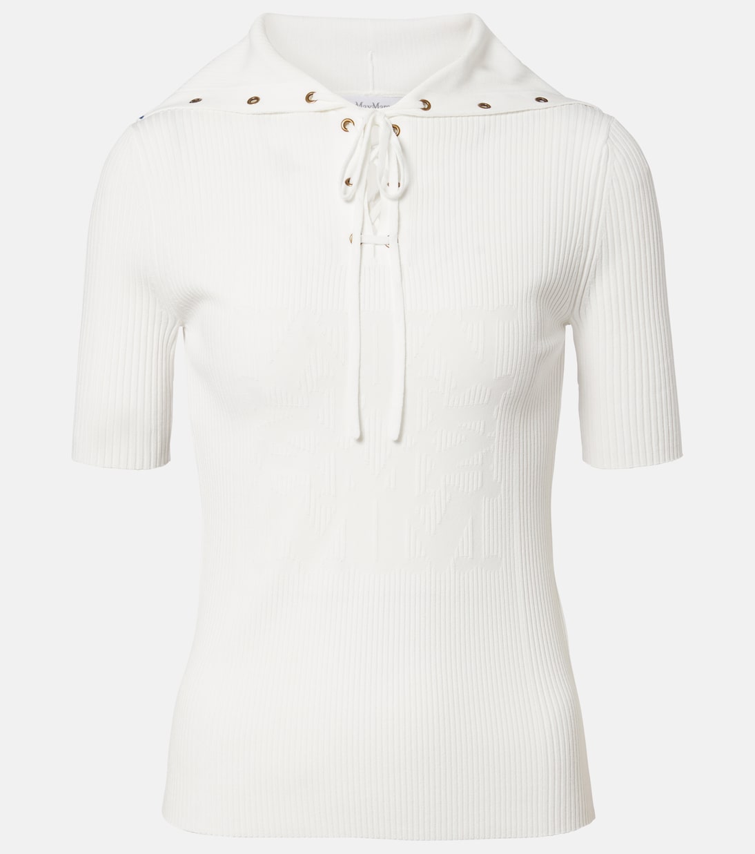Ribbed-knit lace-up top | Max Mara