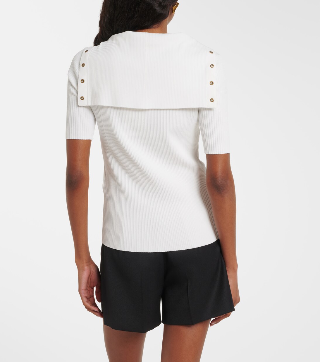 Ribbed-knit lace-up top | Max Mara