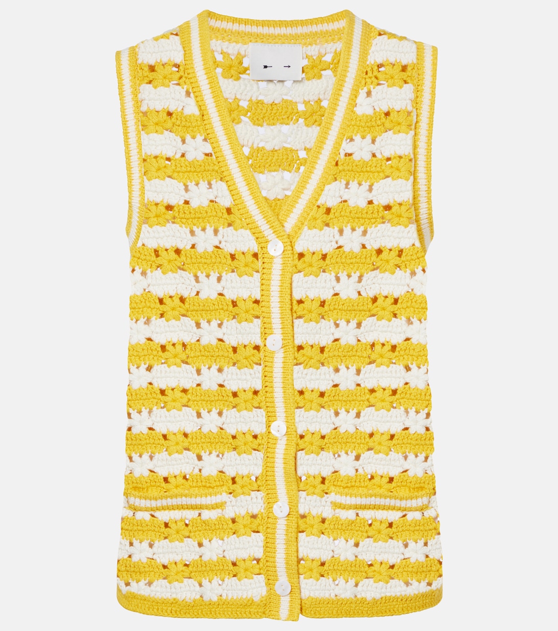 Goldie Watson cotton crochet vest | The Upside