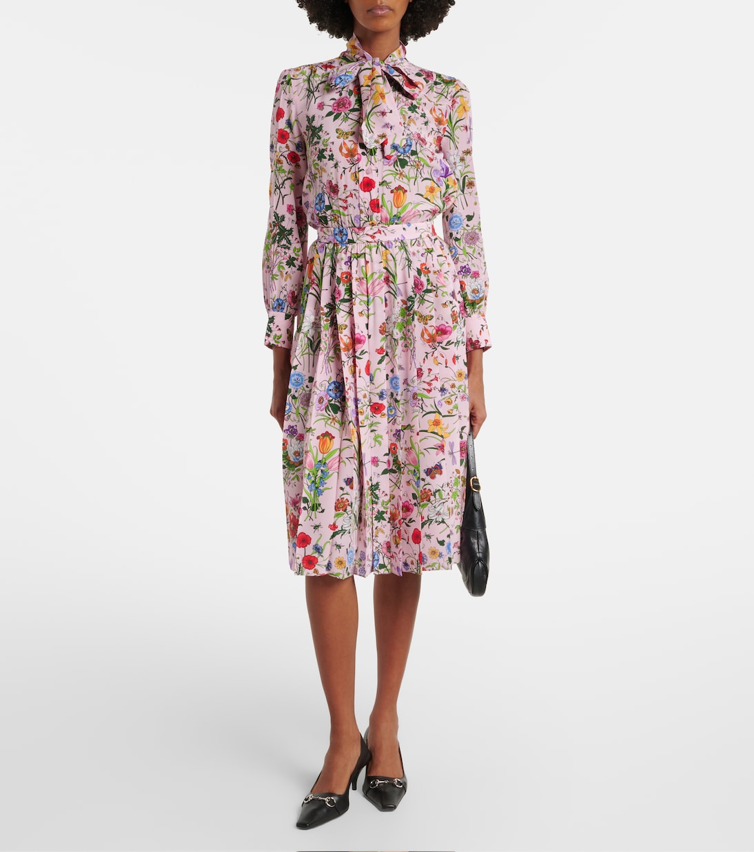 Hemdblusenkleid aus Seide | Gucci