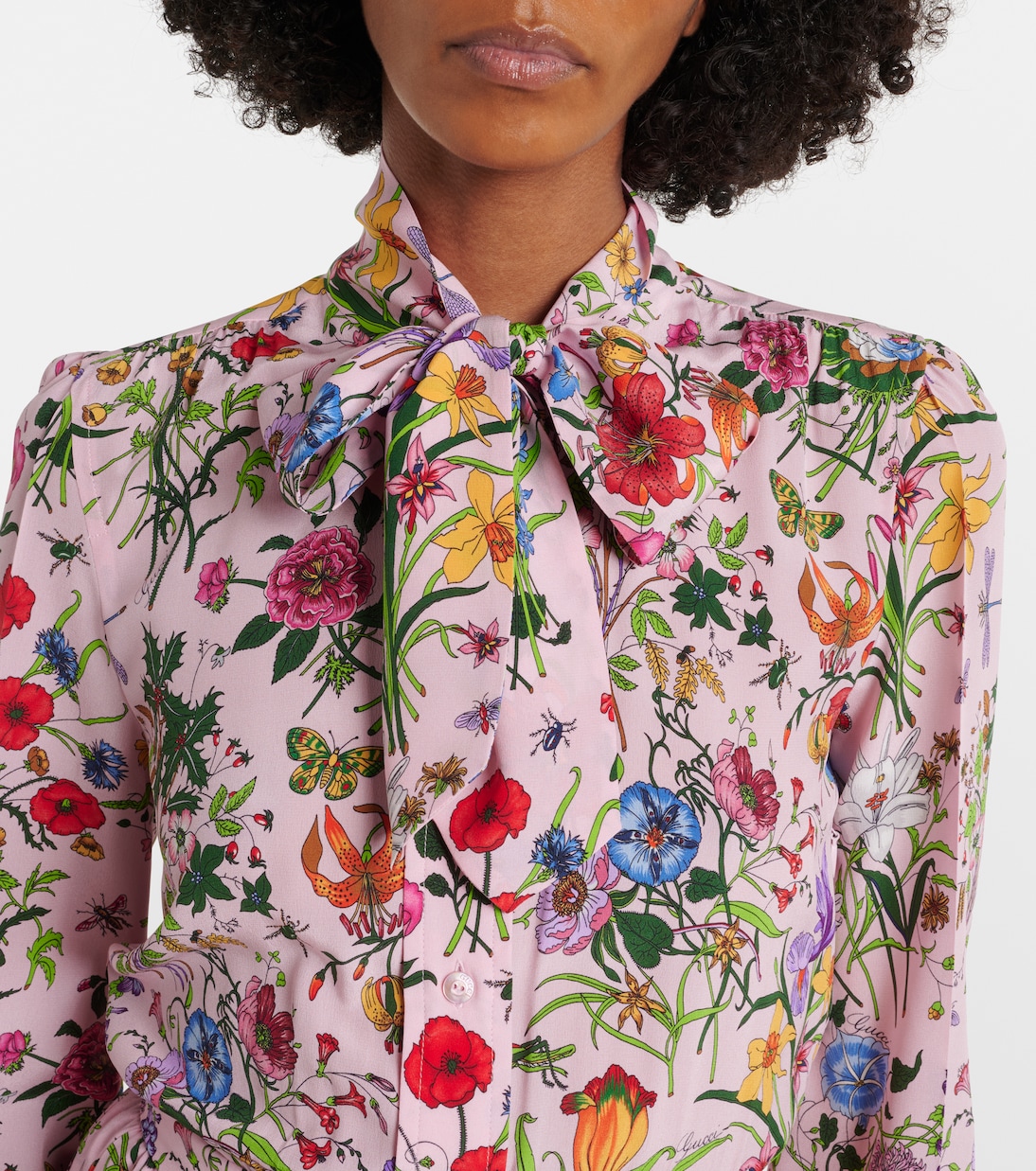 Hemdblusenkleid aus Seide | Gucci