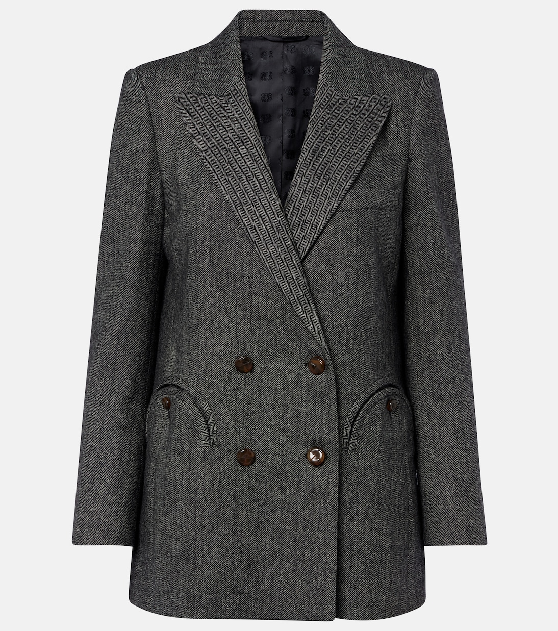 Everyday herringbone wool-blend blazer | Blazé Milano