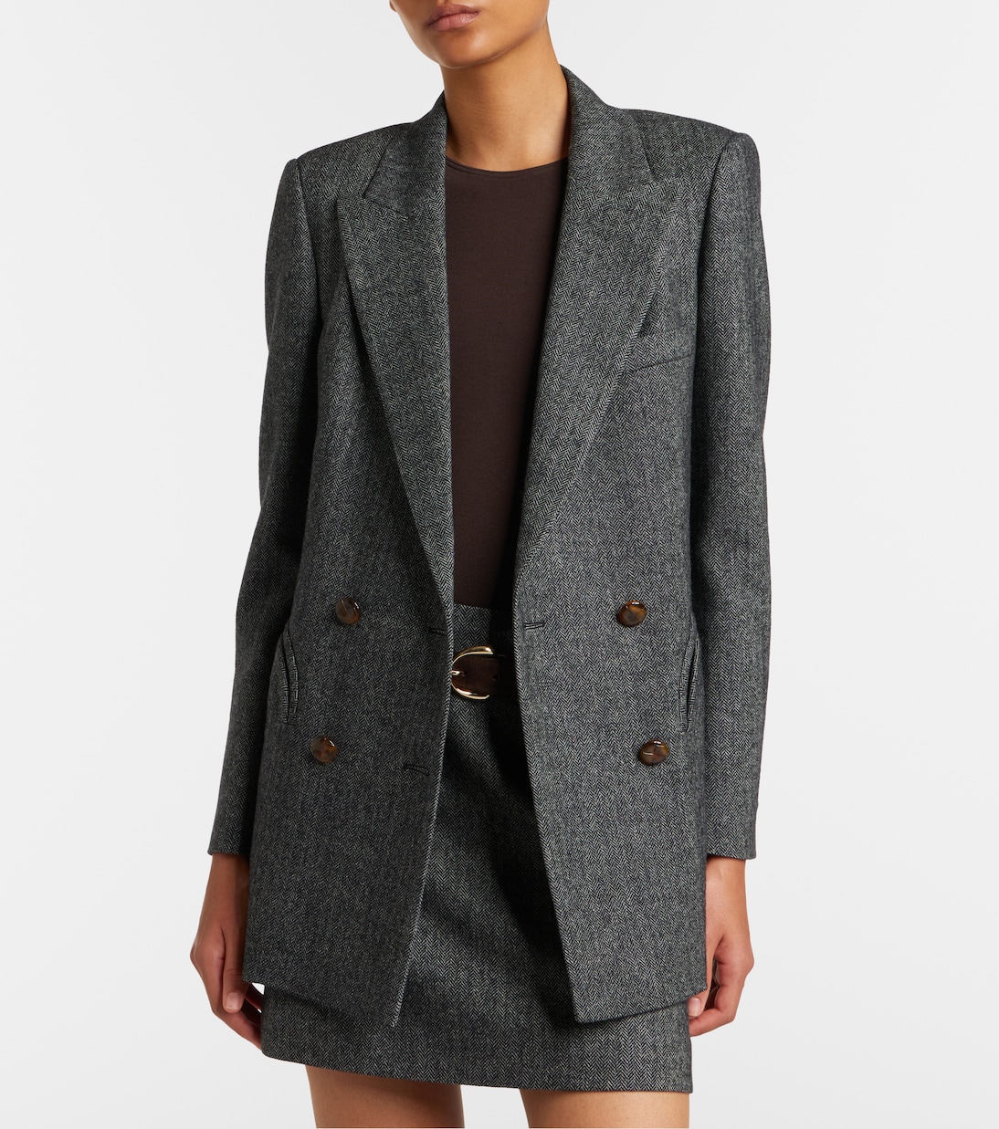 Everyday herringbone wool-blend blazer | Blazé Milano