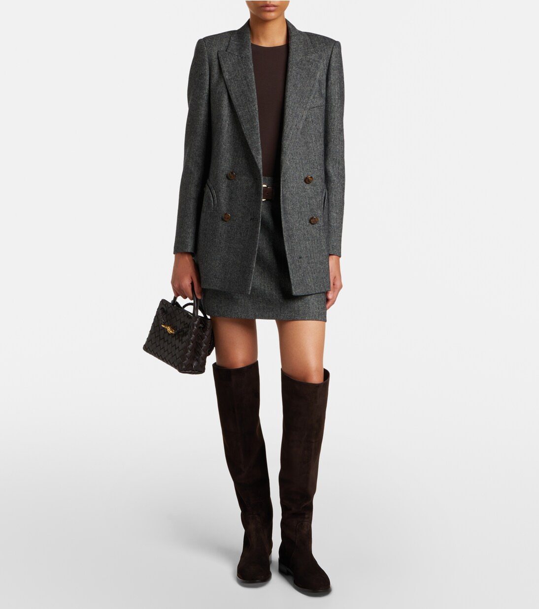 Everyday herringbone wool-blend blazer | Blazé Milano