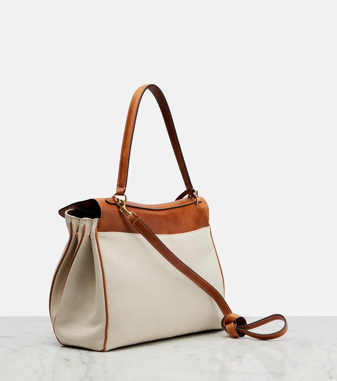 Rodeo Medium leather-trimmed canvas top-handle bag | Balenciaga