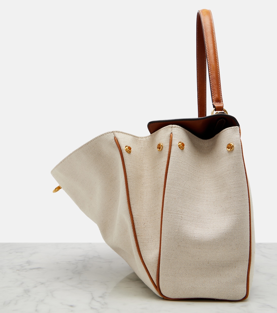 Rodeo Medium leather-trimmed canvas top-handle bag | Balenciaga