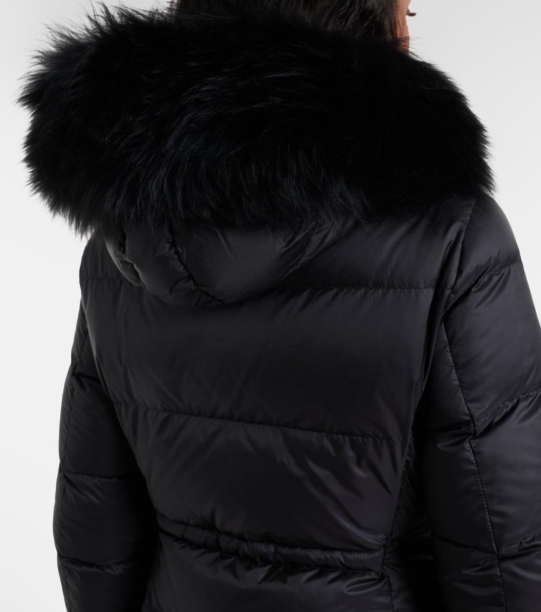 Boedic shearling-trimmed down coat | Moncler