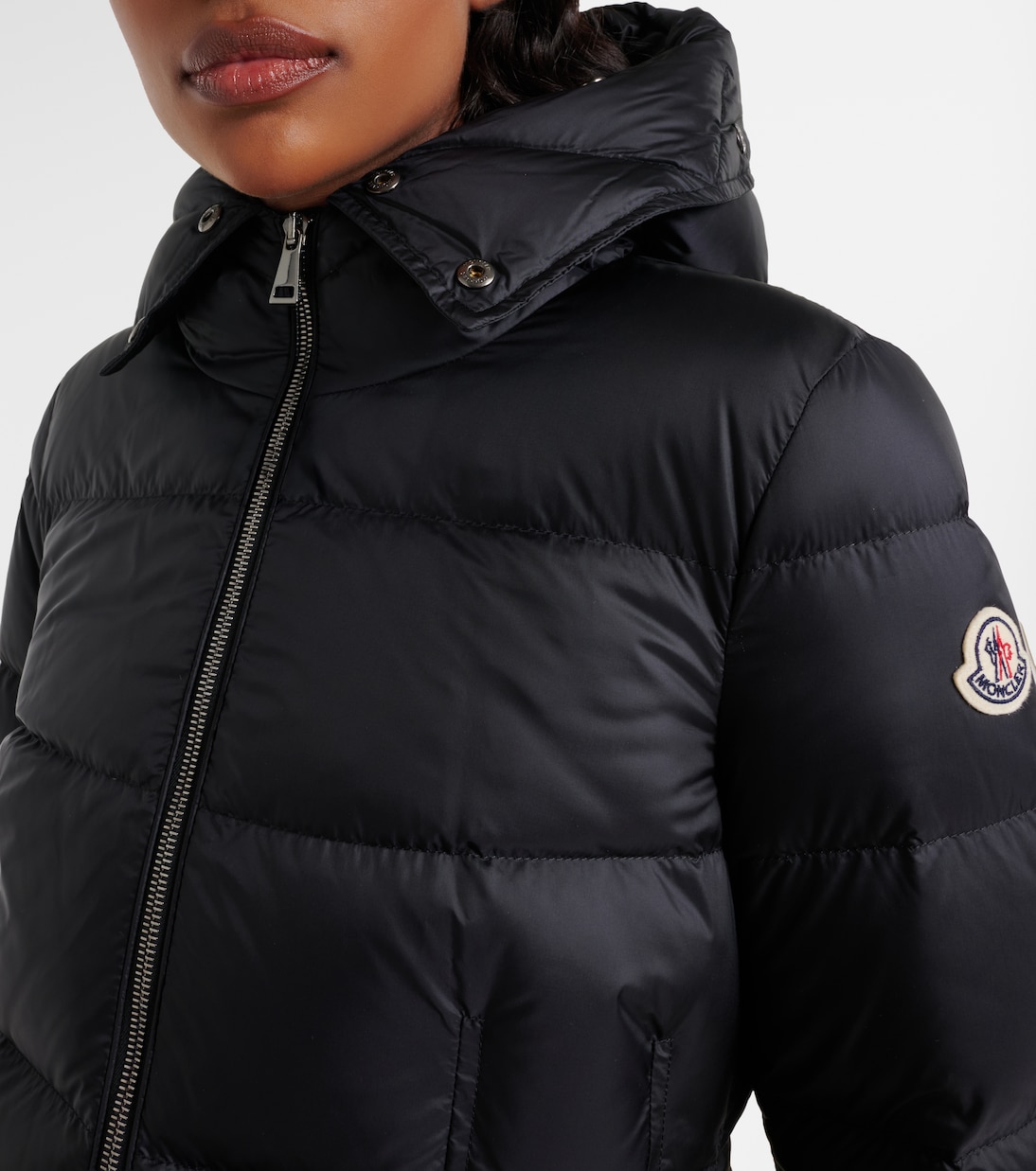 Boedic shearling-trimmed down coat | Moncler