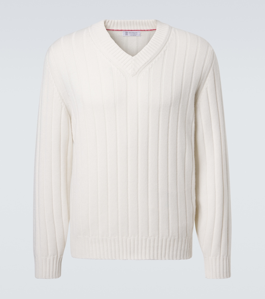 Pullover in cashmere a coste | Brunello Cucinelli