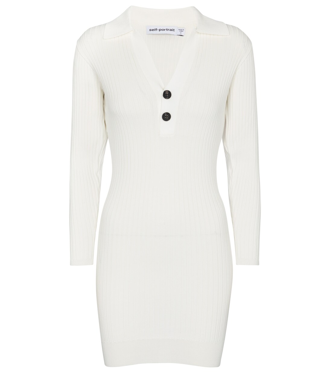 Minikleid aus Rippstrick | Self-Portrait