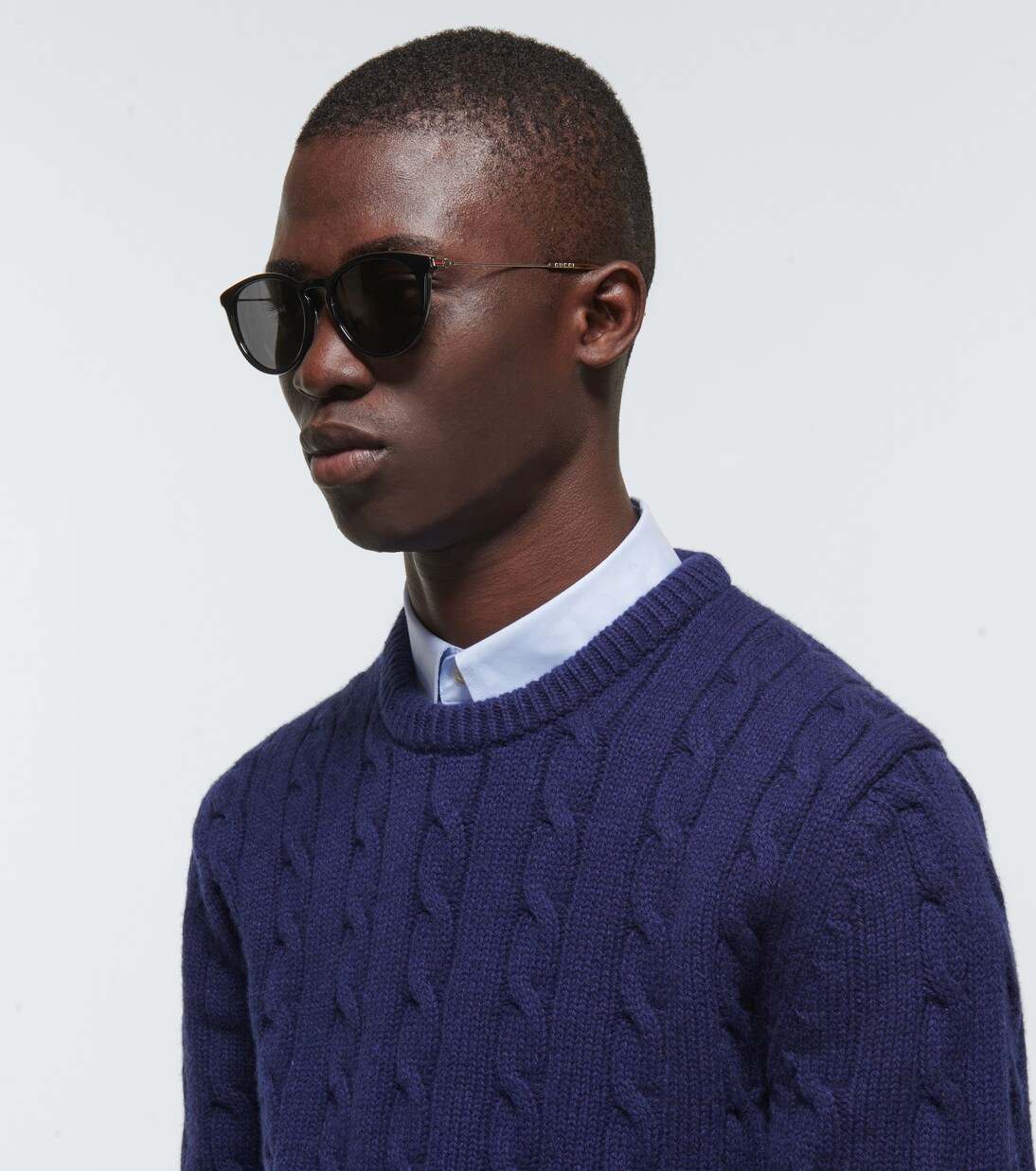 Round acetate and metal sunglasses | Gucci