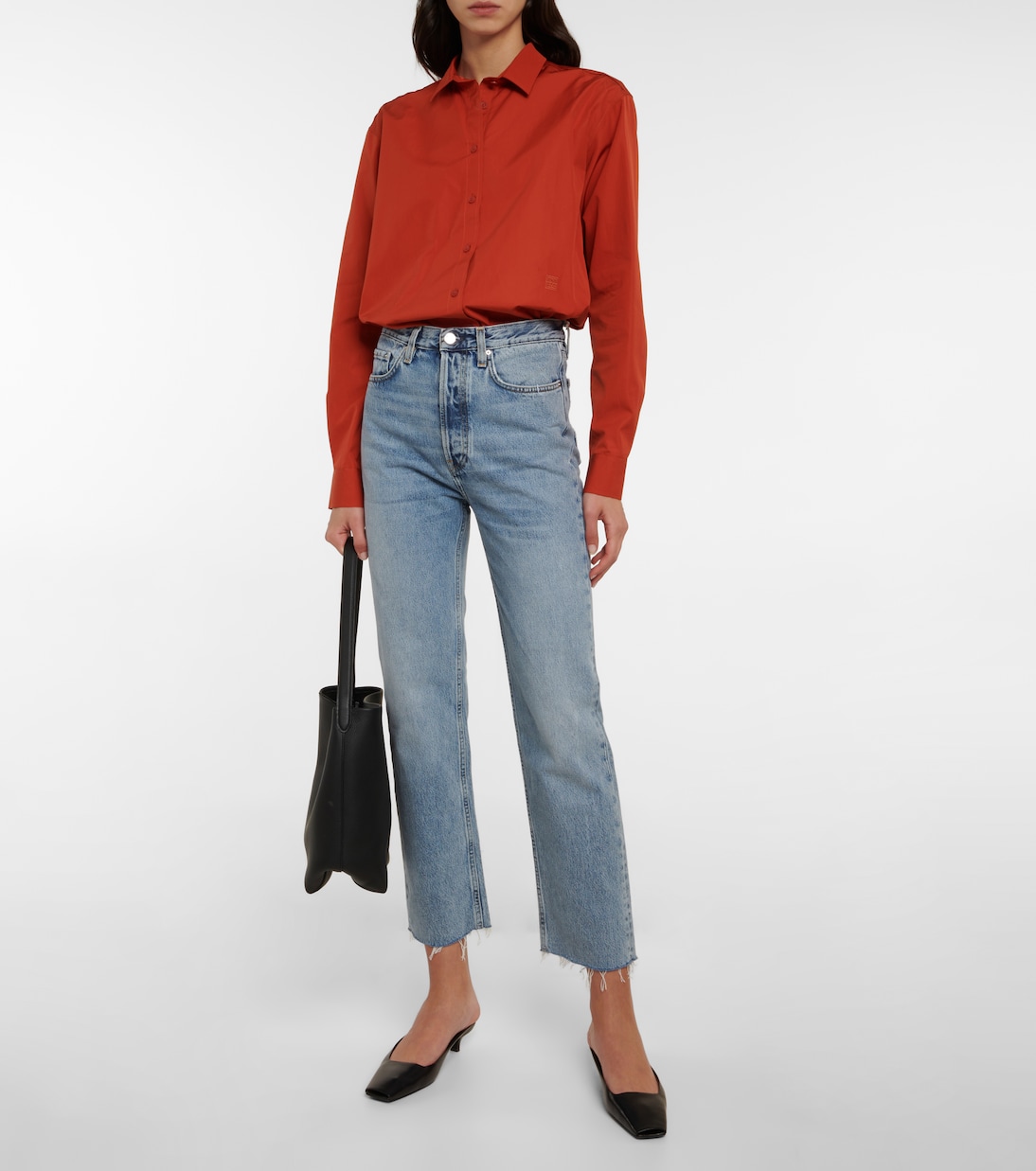 Jeans rectos de tiro alto | Toteme