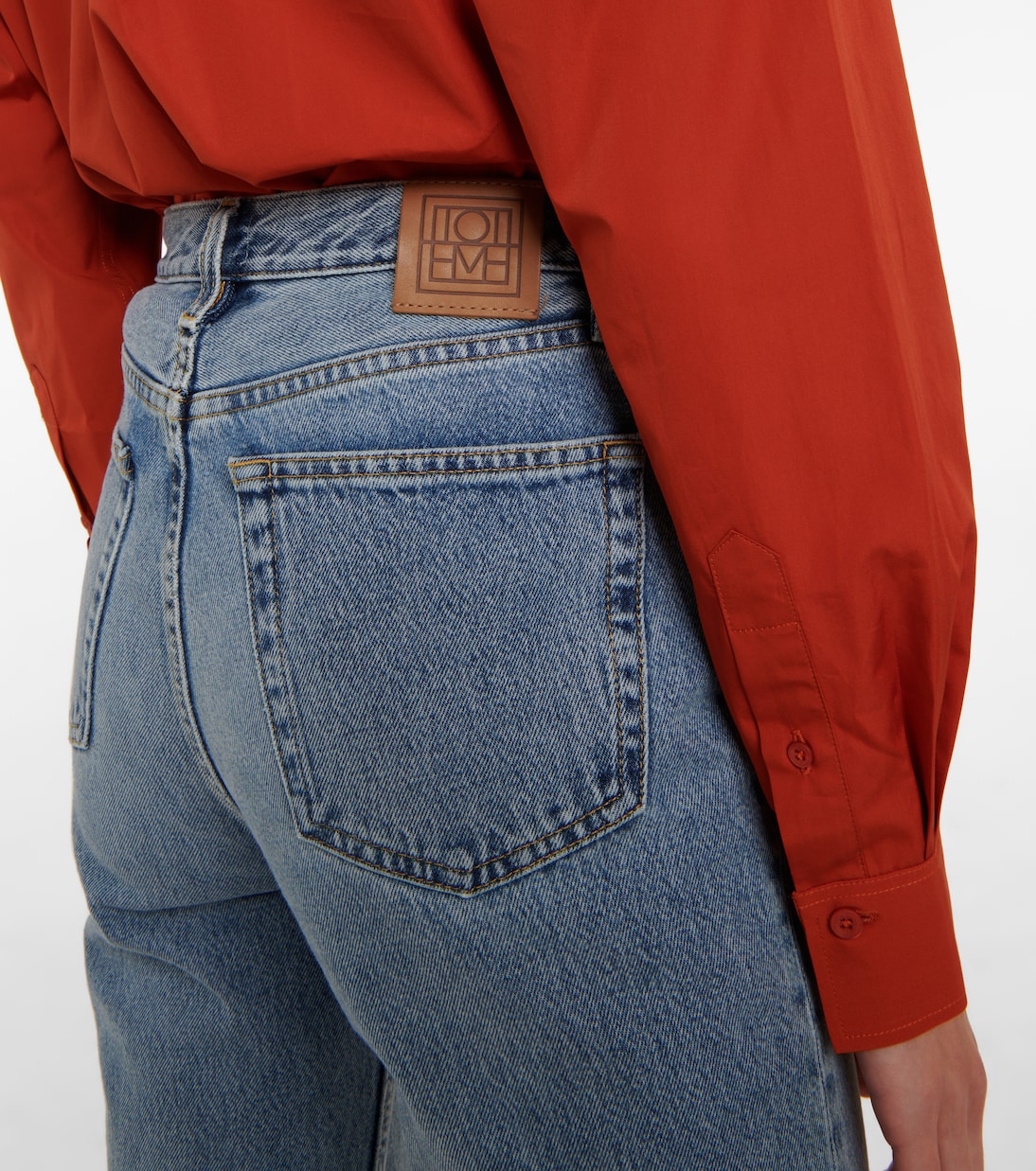 Jeans rectos de tiro alto | Toteme