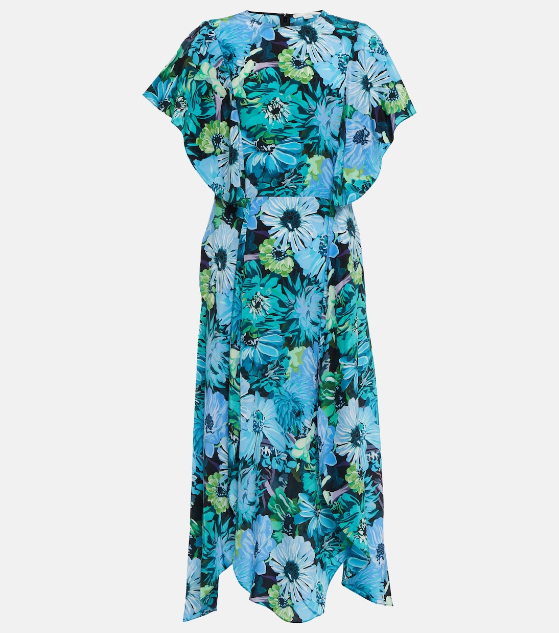 Robe longue en soie à fleurs | Stella McCartney
