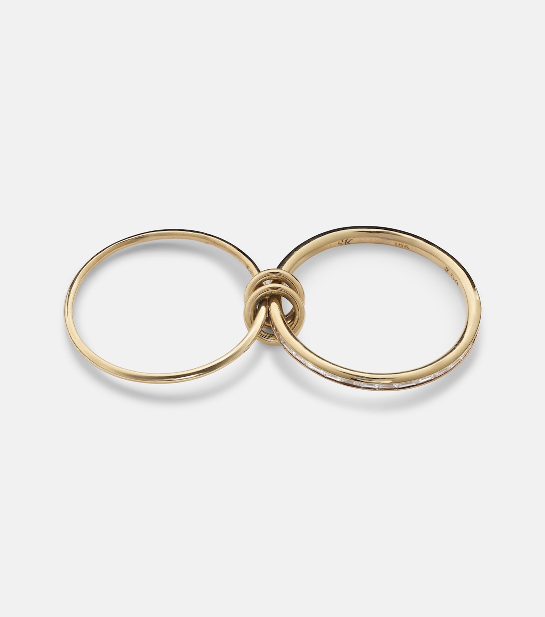 Callisto 18kt gold linked rings with white diamonds | Spinelli Kilcollin