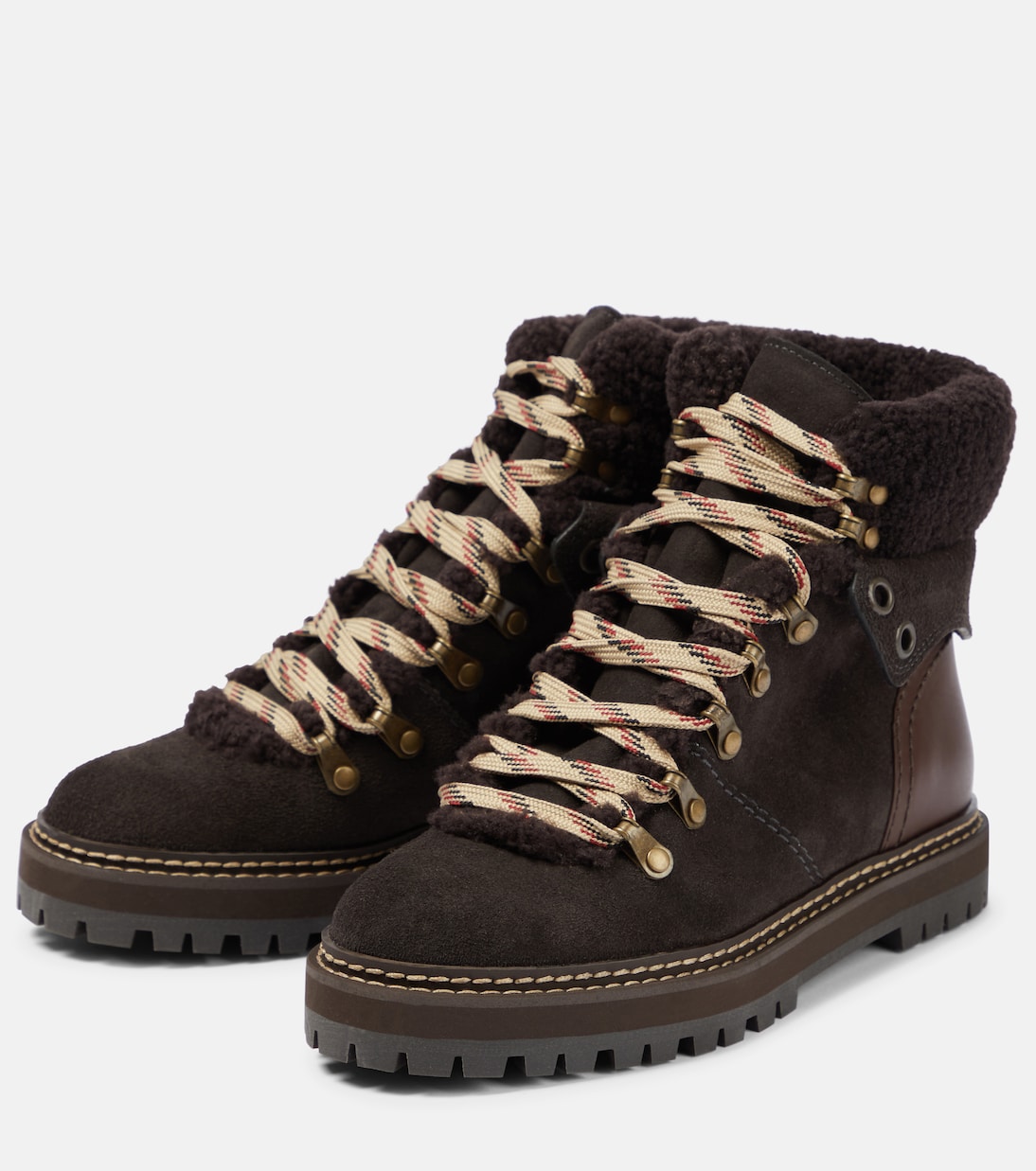 Schnürstiefel Eileen aus Veloursleder | See By Chloé