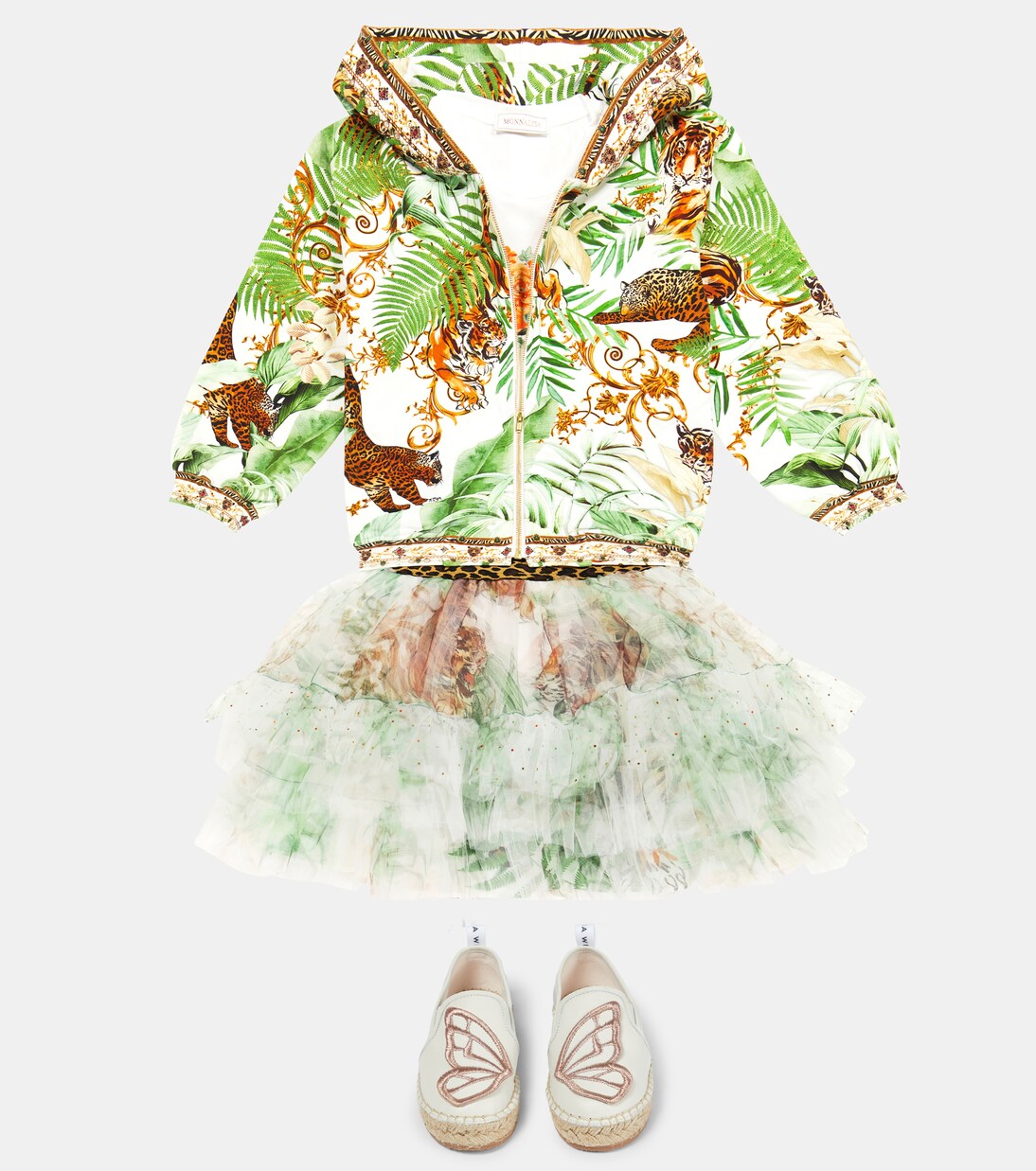 Sweat-shirt à capuche zippé imprimé | Camilla Kids