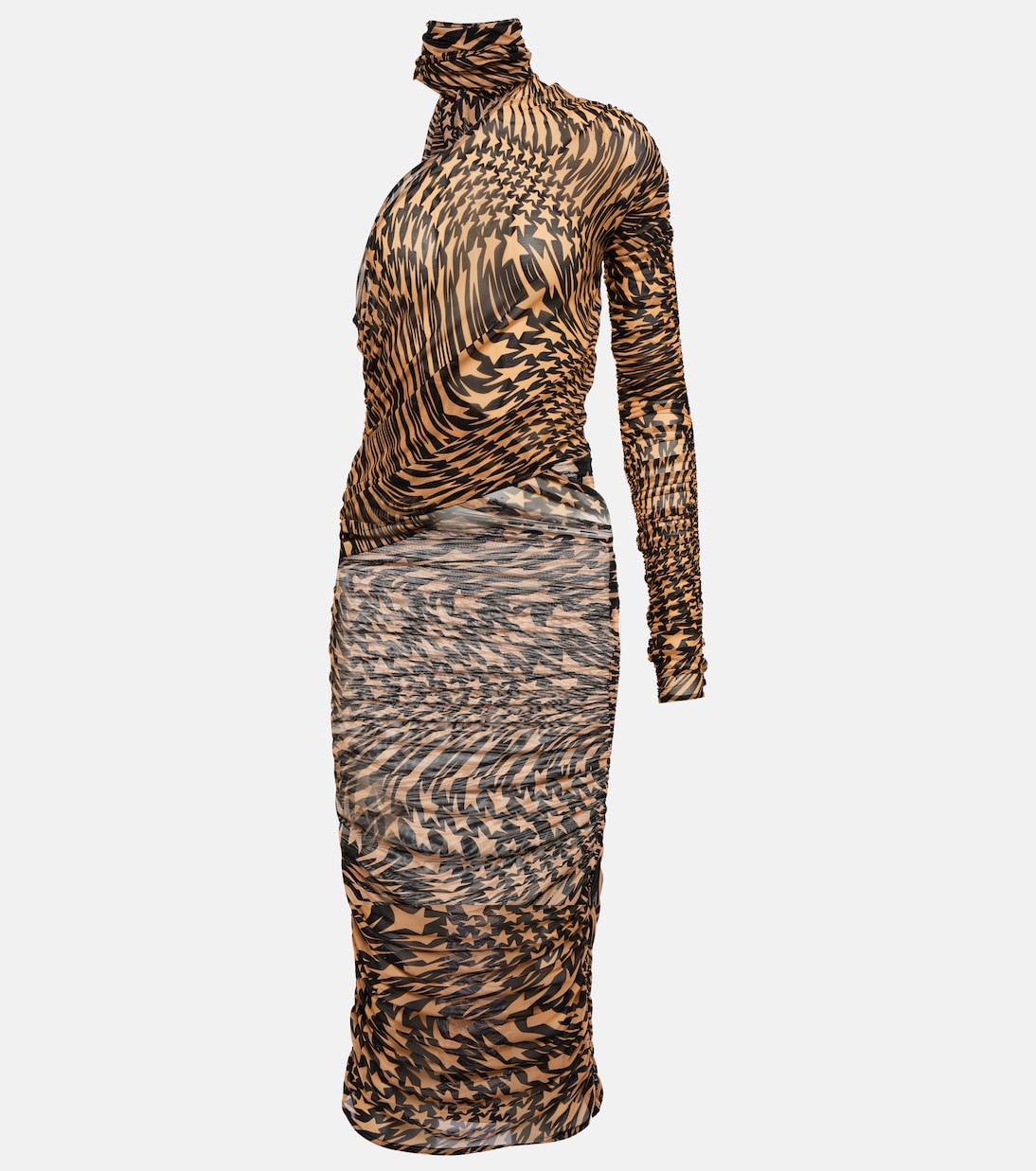 Printed cutout mesh minidress | Mugler