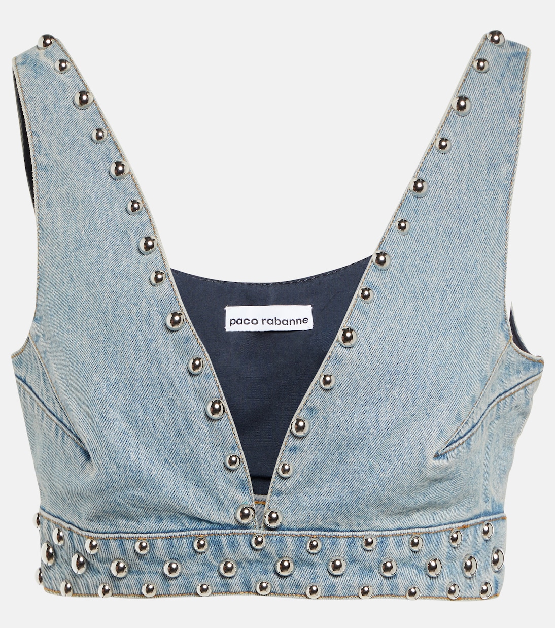 Bralette aus Denim | Rabanne