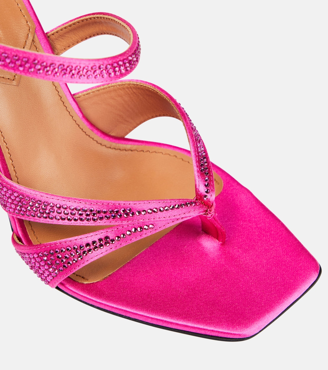 Sandalen Raya aus Satin mit Kristallen | D'Accori