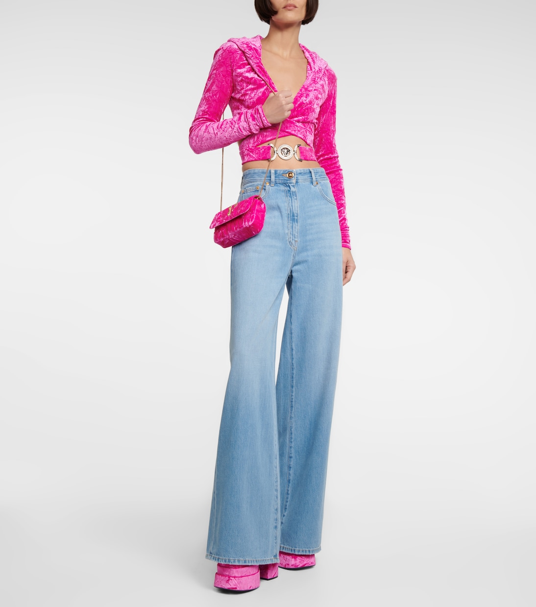 Plateau-Pumps Medusa Aevitas aus Samt | Versace