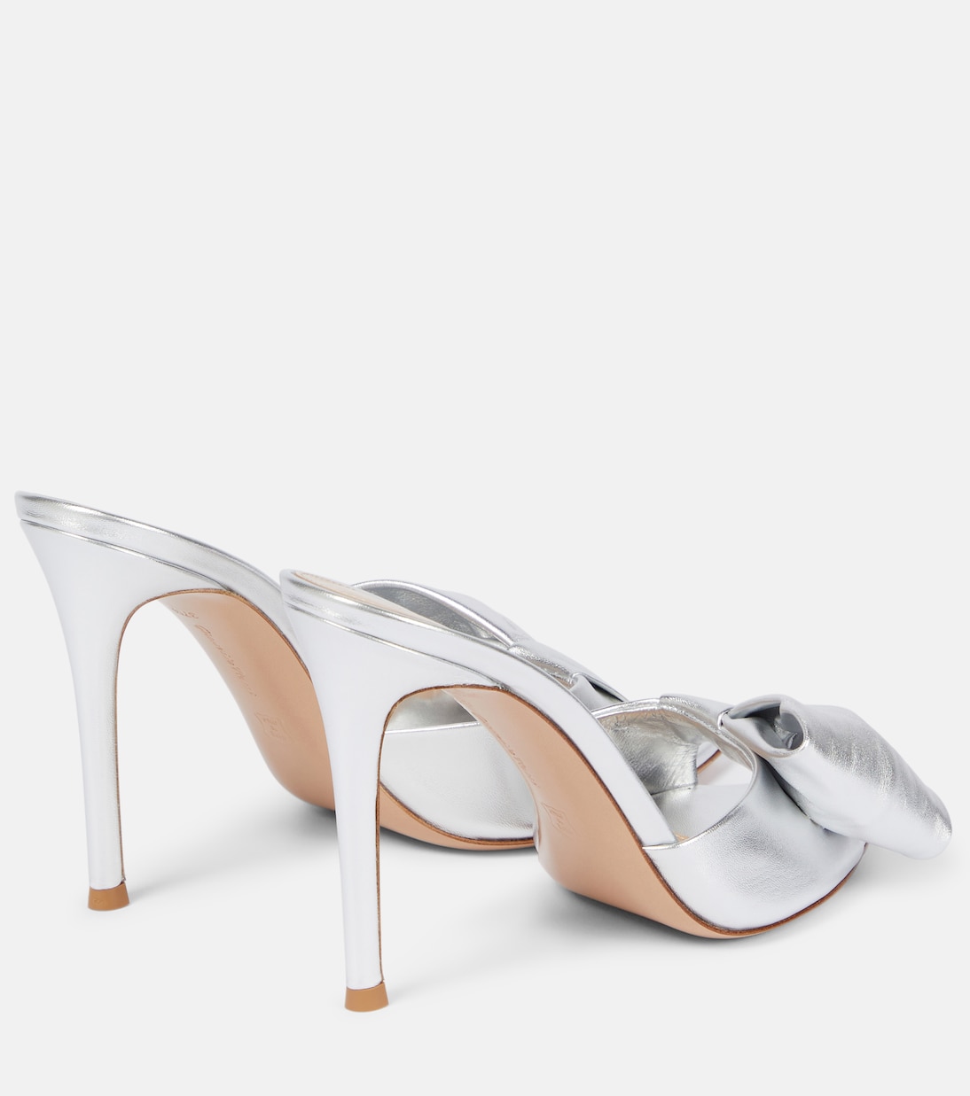Pantoletten aus Metallic-Leder | Gianvito Rossi