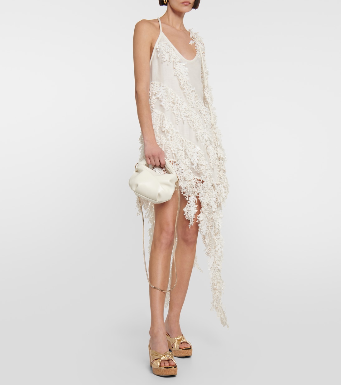 Wedge-Pantoletten Avenue aus Metallic-Leder | Jimmy Choo